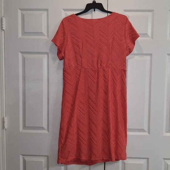 Shelby & Palmer Elegant Coral Short Sleeve Textured Women's Dress Size 20W NWOT - Picture 2 of 6
